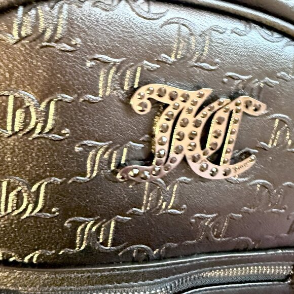 JUICY COUTURE ALL ABOUT THAT BLING SATCHEL CROSSBODY BACKPACK & POUCH LICORICE - Picture 5 of 10